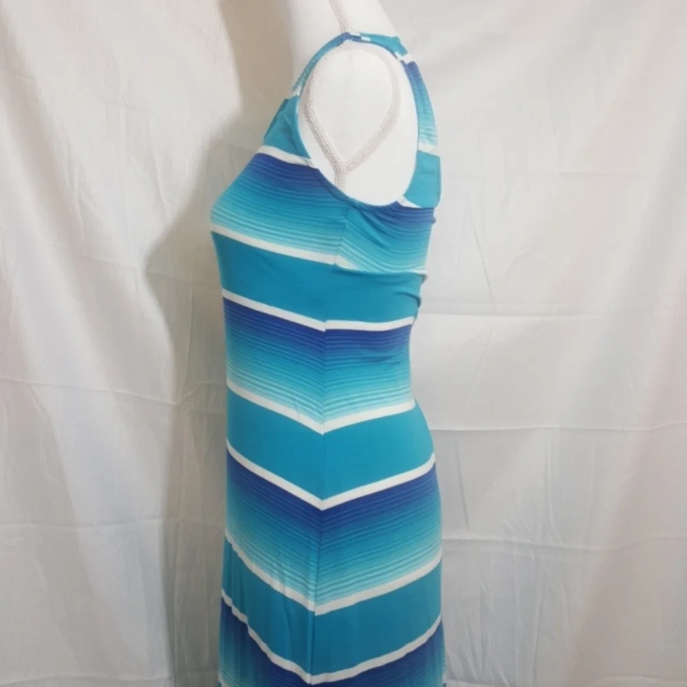 NwOt.  Merona blue and white full maxi dress. - Picture 3 of 6